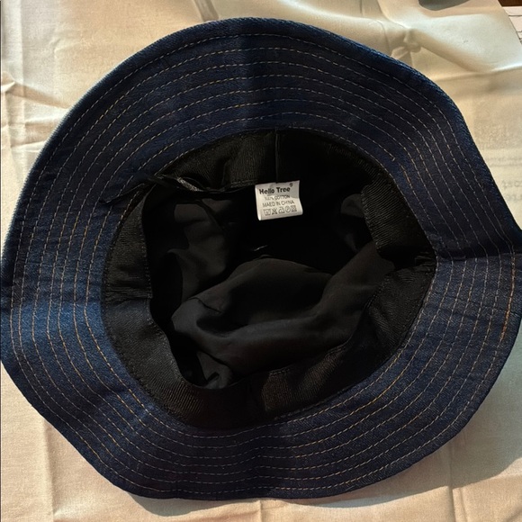 Hello Tree Patchwork Denim Bucket Hat - Picture 3 of 9